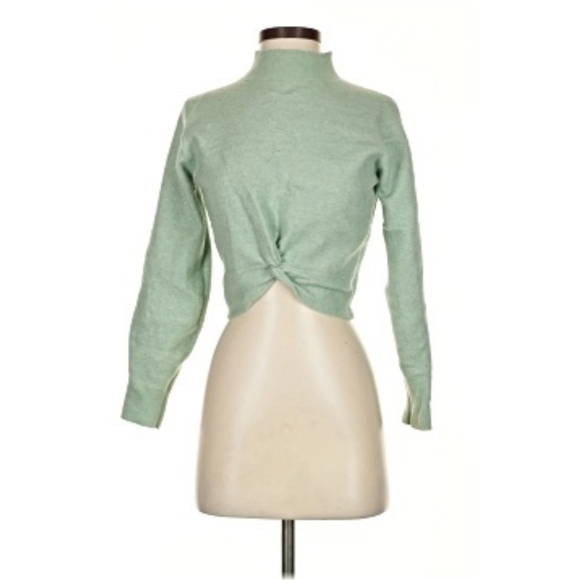 & Other Stories Mock Neck Twist Detail Knit Sweater Cropped Size M - Picture 16 of 16